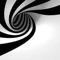 Фотопечать абстракция: черно-белая спираль