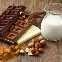 Фотопечать: шоколад, корица, орехи, молоко