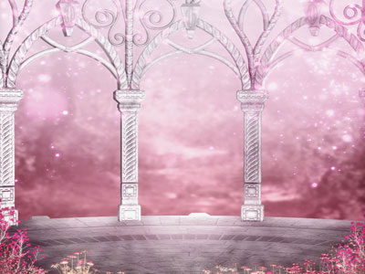 Рисунок для фотопечати: розовая арка