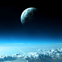 Фотопечать космос: облака, планета