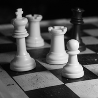 Фотопечать: черно-белые шахматы