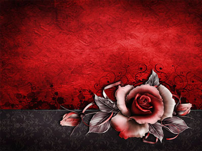 Рисунок для фотопечати: винтажные красные розы