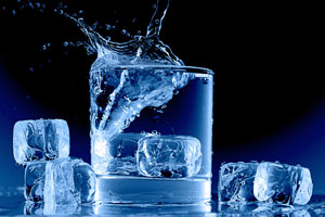Фотопечать: вода, лед, капли