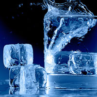 Фотопечать: стакан, кубики льда